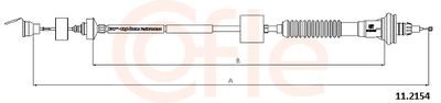Трос, управление сцеплением COFLE 92.11.2154