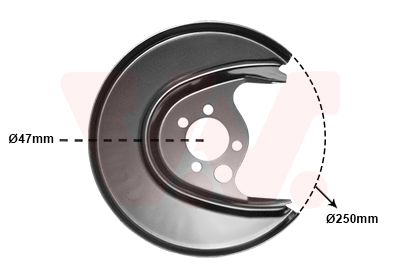 Dubļu sargs, Bremžu disks VAN WEZEL 5824374