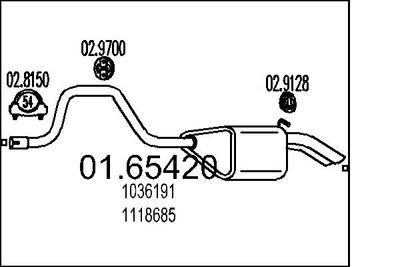 Глушитель выхлопных газов конечный MTS 01.65420
