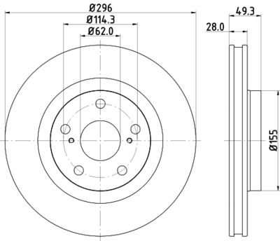Bremžu diski HELLA PAGID 8DD 355 118-561