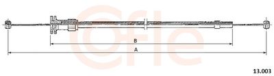 Тросик замка капота COFLE 13.003