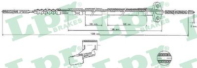 Тросик, cтояночный тормоз LPR C0493B