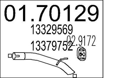 Izplūdes caurule MTS 01.70129