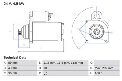 Стартер BOSCH 0 986 022 940