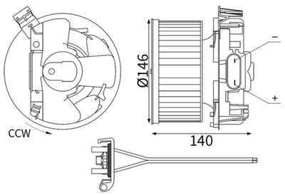 Вентилятор салона MAHLE AB 445 000S