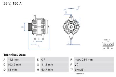 Ģenerators BOSCH 0 986 086 260
