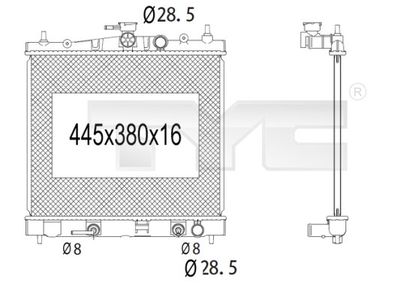 Radiators, Motora dzesēšanas sistēma TYC 724-1014