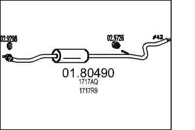 Средний глушитель выхлопных газов MTS 01.80490