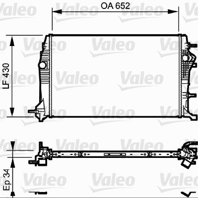 Radiators, Motora dzesēšanas sistēma VALEO 735181