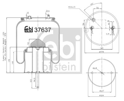 Pneimoatsperes spilvens, Pneimopiekare FEBI BILSTEIN 37637