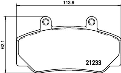 Bremžu uzliku kompl., Disku bremzes HELLA PAGID 8DB 355 019-031