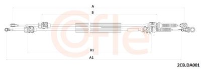 Трос, механическая коробка передач COFLE 2CB.DA001