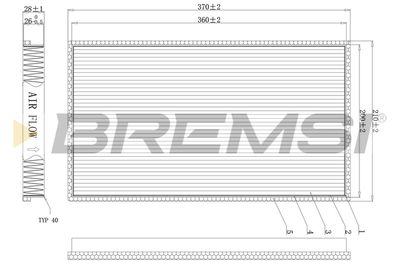 Фильтр, воздух во внутренном пространстве BREMSI FC1338