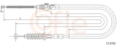 Тросик, cтояночный тормоз COFLE 92.17.2732
