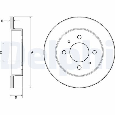 Тормозной диск DELPHI BG3112