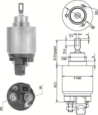Ievilcējrelejs, Starteris MAGNETI MARELLI 940113050538