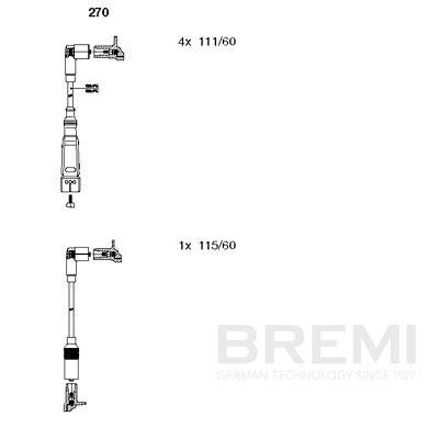 Augstsprieguma vadu komplekts BREMI 270