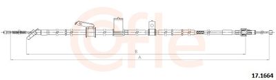 Тросик, cтояночный тормоз COFLE 92.17.1664