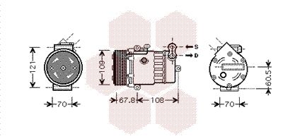 Компрессор, кондиционер VAN WEZEL 3700K377