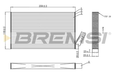 Filtrs, Salona telpas gaiss BREMSI FC0865C