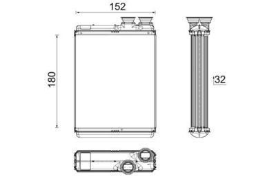 Теплообменник, отопление салона MAHLE AH 266 000P