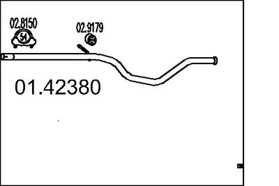Труба выхлопного газа MTS 01.42380