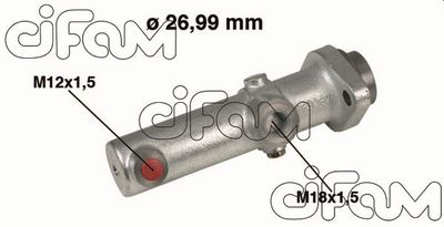 Galvenais bremžu cilindrs CIFAM 202-153