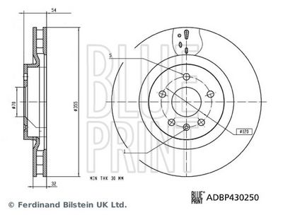 Bremžu diski BLUE PRINT ADBP430250