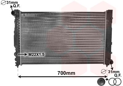 Radiators, Motora dzesēšanas sistēma VAN WEZEL 03002124
