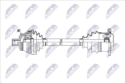 Приводной вал NTY NPW-AU-091