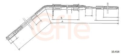 Тросик, cтояночный тормоз COFLE 92.10.416