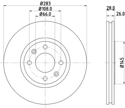 Bremžu diski HELLA PAGID 8DD 355 105-051