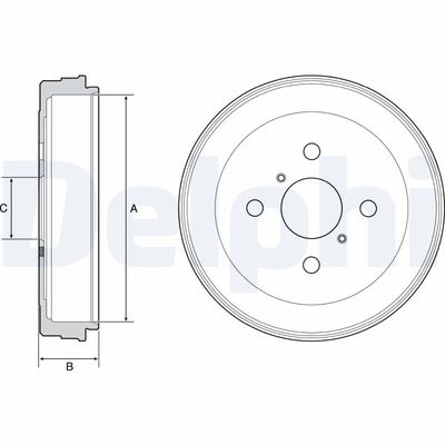 Тормозной барабан DELPHI BF530