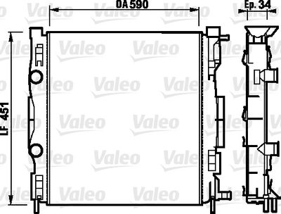 Radiators, Motora dzesēšanas sistēma VALEO 732874