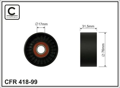 Spriegotājrullītis, Ķīļrievu siksna CAFFARO 418-99