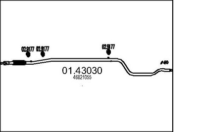 Izplūdes caurule MTS 01.43030