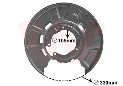 Dubļu sargs, Bremžu disks VAN WEZEL 0627373