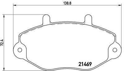 Bremžu uzliku kompl., Disku bremzes BREMBO P 24 050