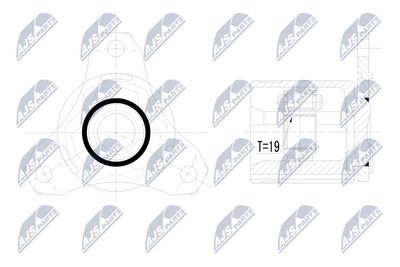 Шарнирный комплект, приводной вал NTY NPW-PL-068