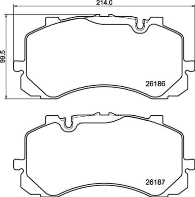 Bremžu uzliku kompl., Disku bremzes BREMBO P 05 005