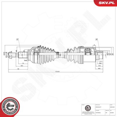 Приводной вал ESEN SKV 40SKV332