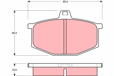 Комплект тормозных колодок, дисковый тормоз TRW GDB405