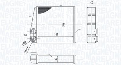 Теплообменник, отопление салона MAGNETI MARELLI 350218440000