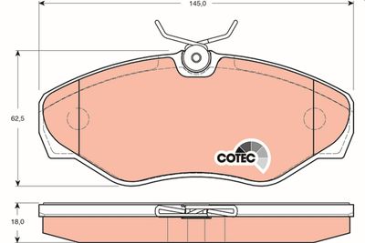 Bremžu uzliku kompl., Disku bremzes TRW GDB1478