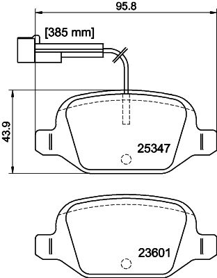Bremžu uzliku kompl., Disku bremzes HELLA PAGID 8DB 355 019-631