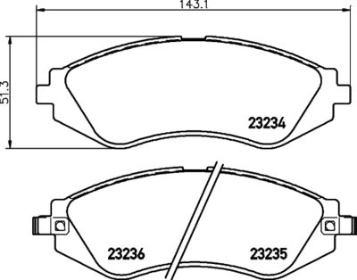 Bremžu uzliku kompl., Disku bremzes HELLA PAGID 8DB 355 017-141
