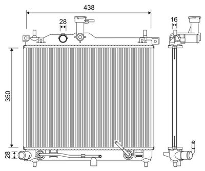 Radiators, Motora dzesēšanas sistēma VALEO 701252