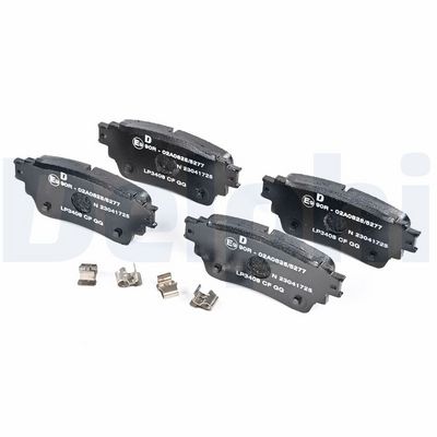 Комплект тормозных колодок, дисковый тормоз DELPHI LP3408