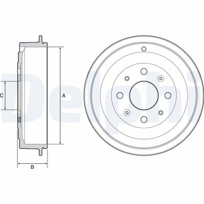 Bremžu trumulis DELPHI BF541