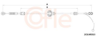 Трос, механическая коробка передач COFLE 92.2CB.ME013
